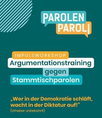 Impulsworkshop: Parolen Paroli  Argumentationstraining gegen Stammtischparolen (c) Caritas RheinBerg