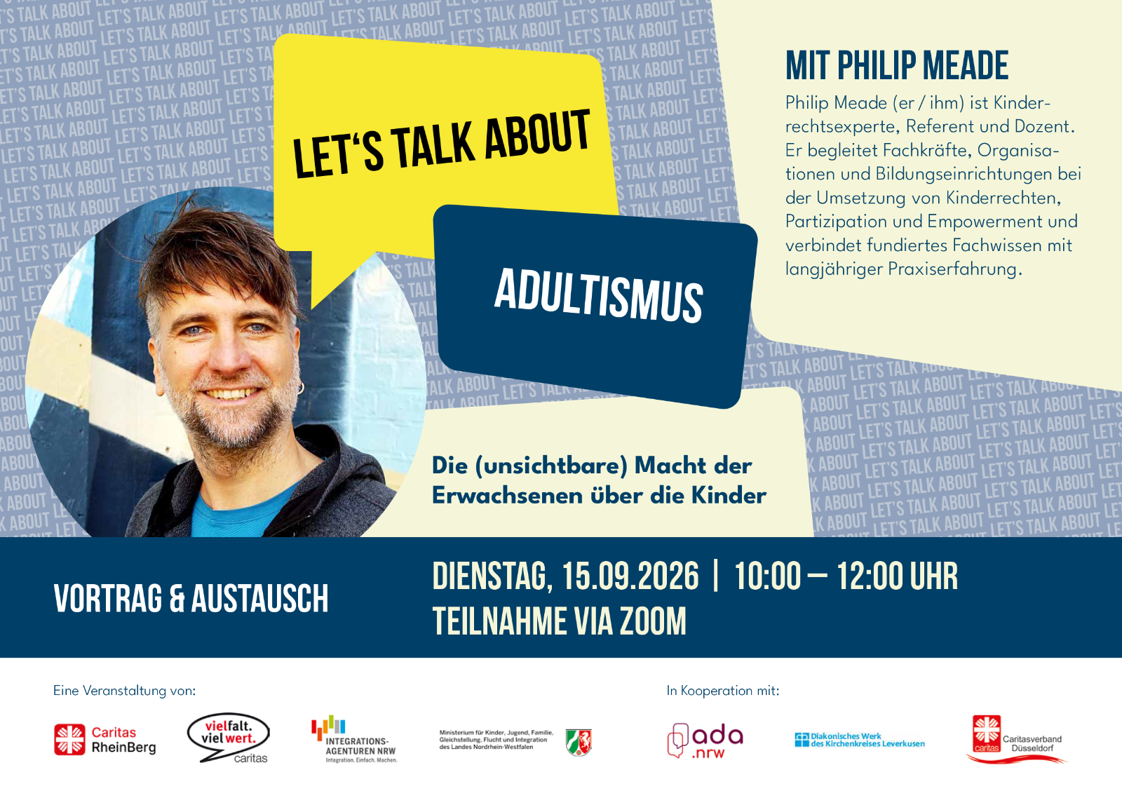 Veranstaltungsplakat (c) Caritas RheinBerg
